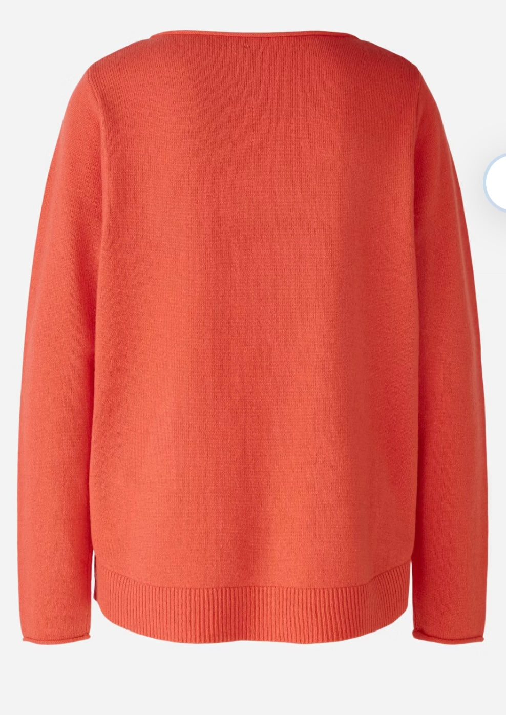Oui Pullover wool - Modal Blend in Hot Coral