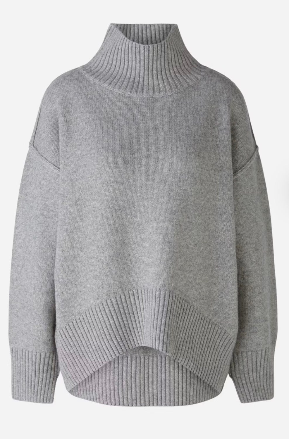 Oui Pullover Wool Blend.  Grey melange