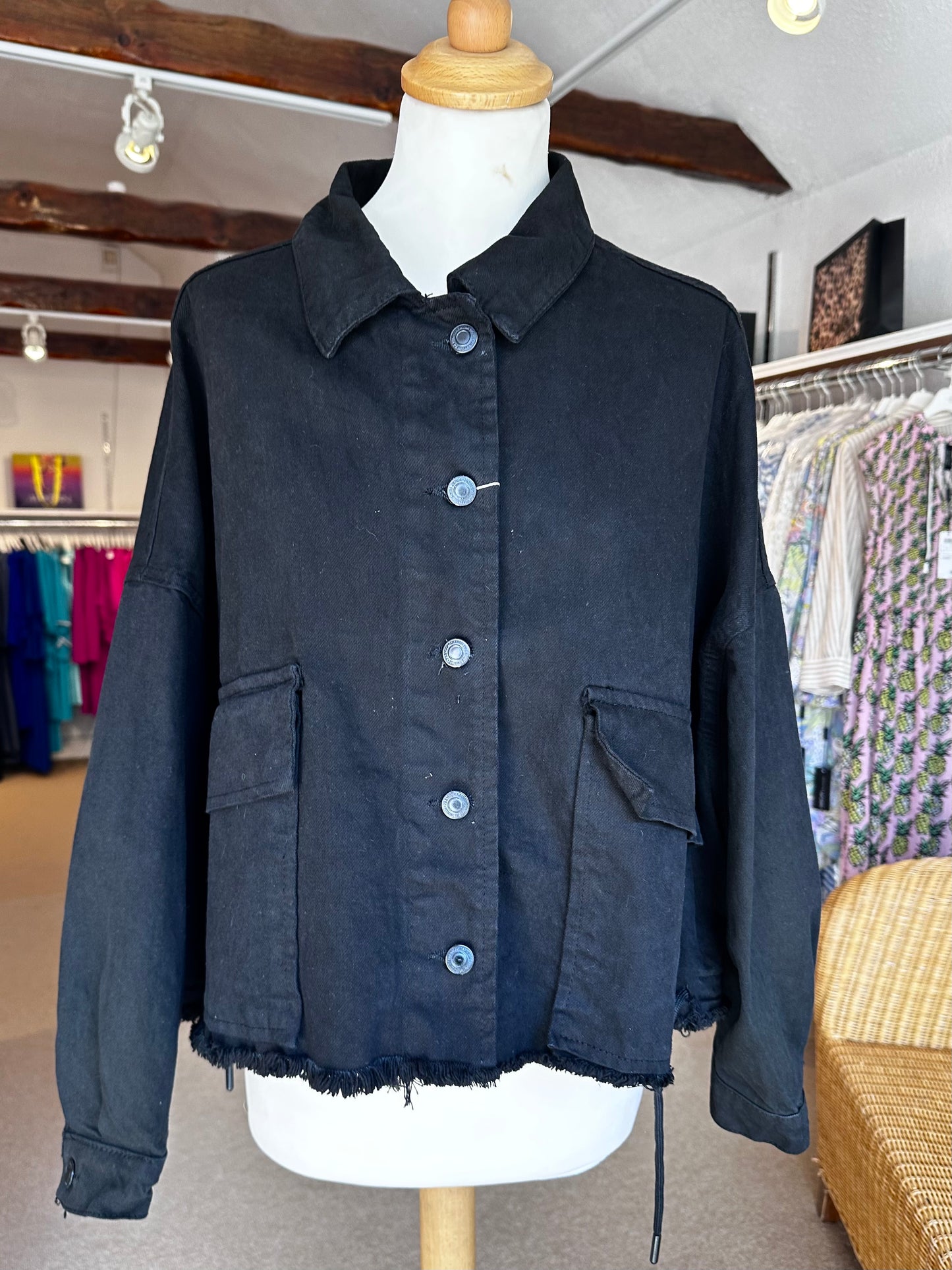 Sorena Hand-Painted Denim Jacket