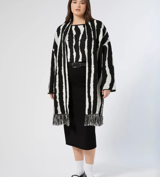 Marina Rinaldi Jacquard Knit Coat