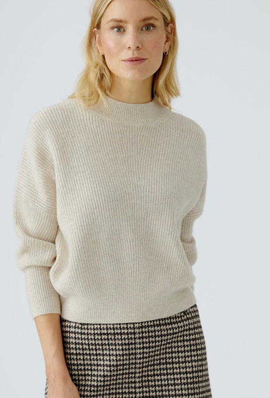 Oui Pullover in Light Beige