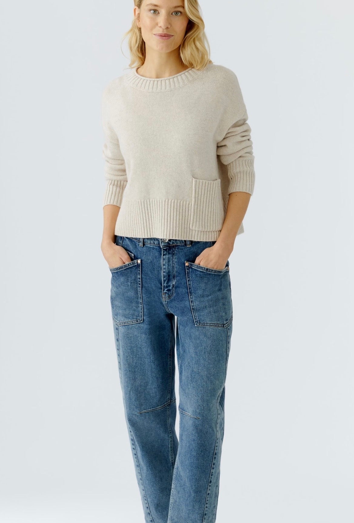 Oui Light Beige Pullover