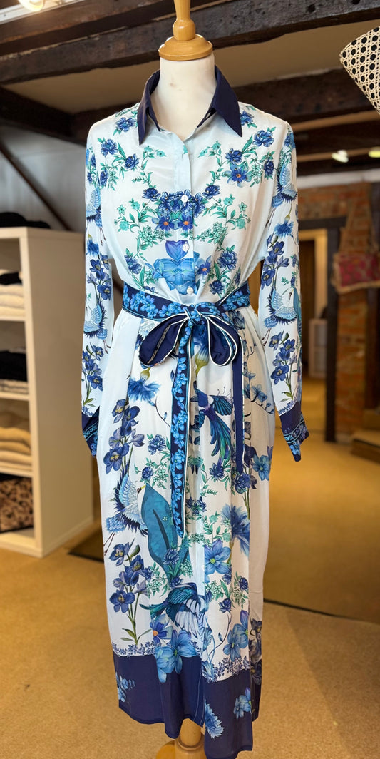 Inoa Lupine Long Shirt    Flowers Blu