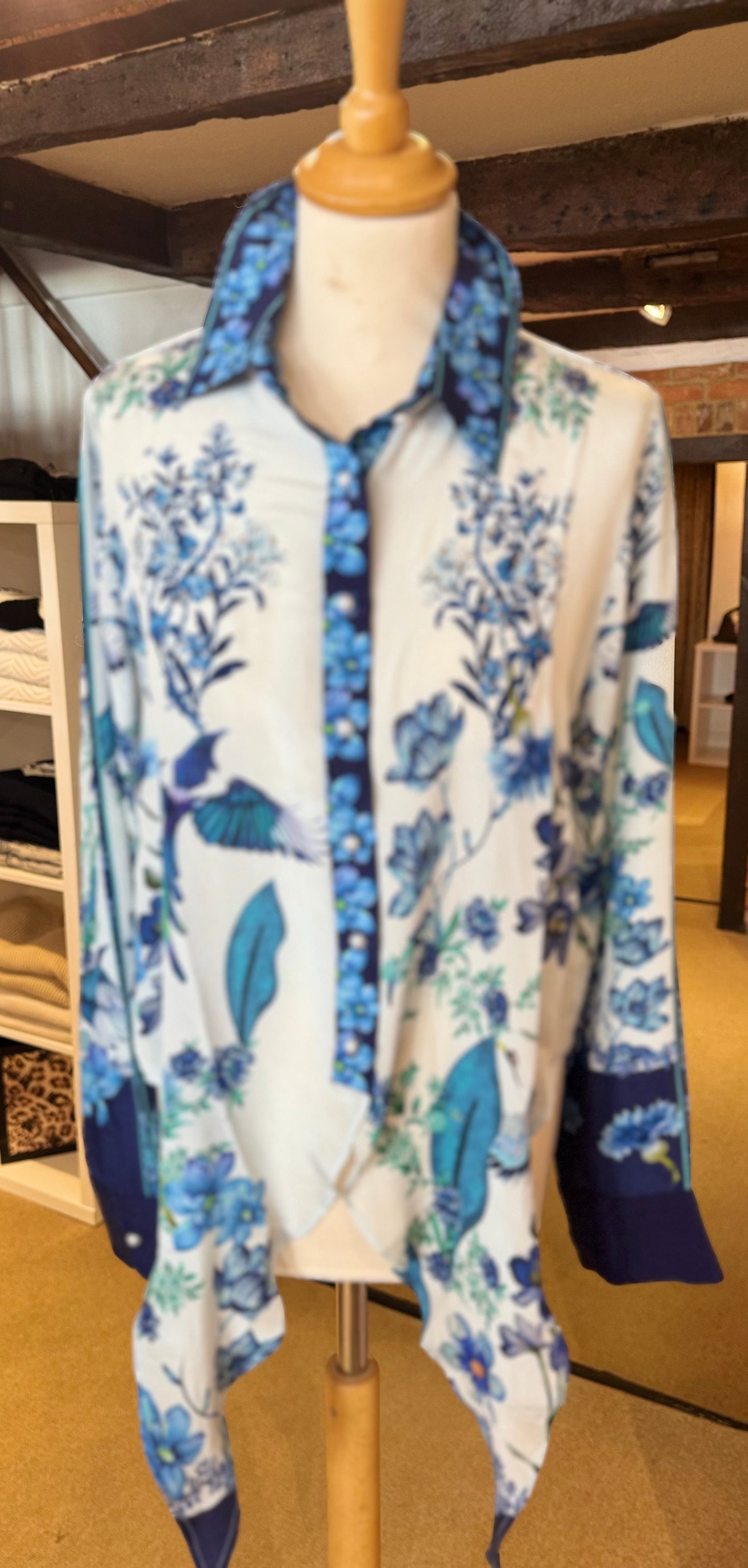 Inoa Lamium Blouse  Flowers Blu