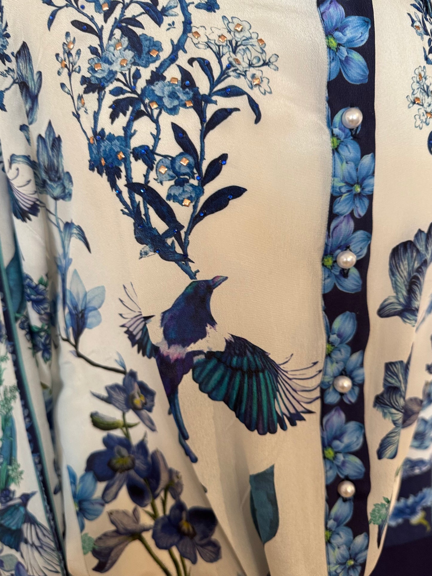 Inoa Lamium Blouse  Flowers Blu