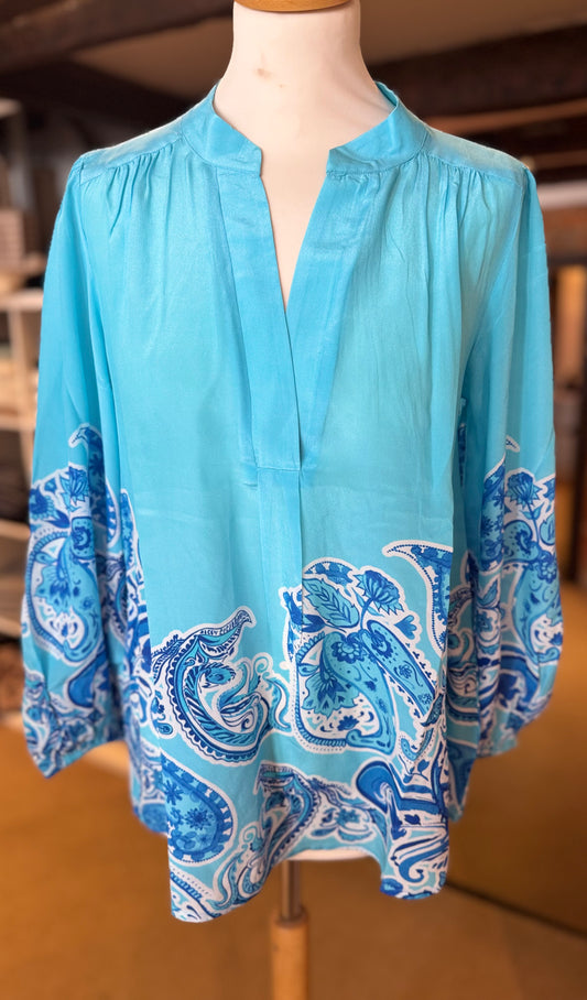 Inoa Pupper Top  Paisley-azure