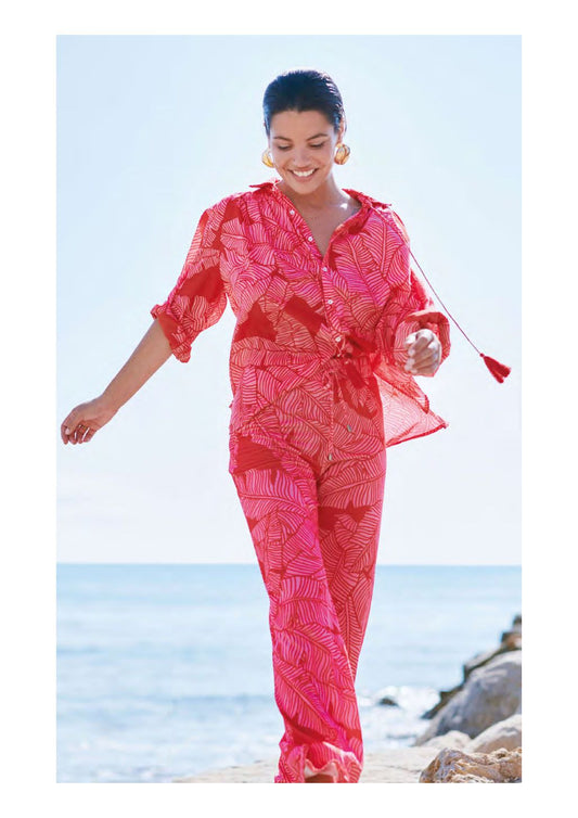 Fuego Patterned Embroidery Blouse