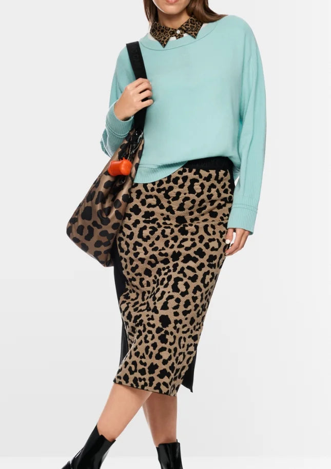 Marc Cain \ ZS 71.15 M34 Skirt   Animal Print