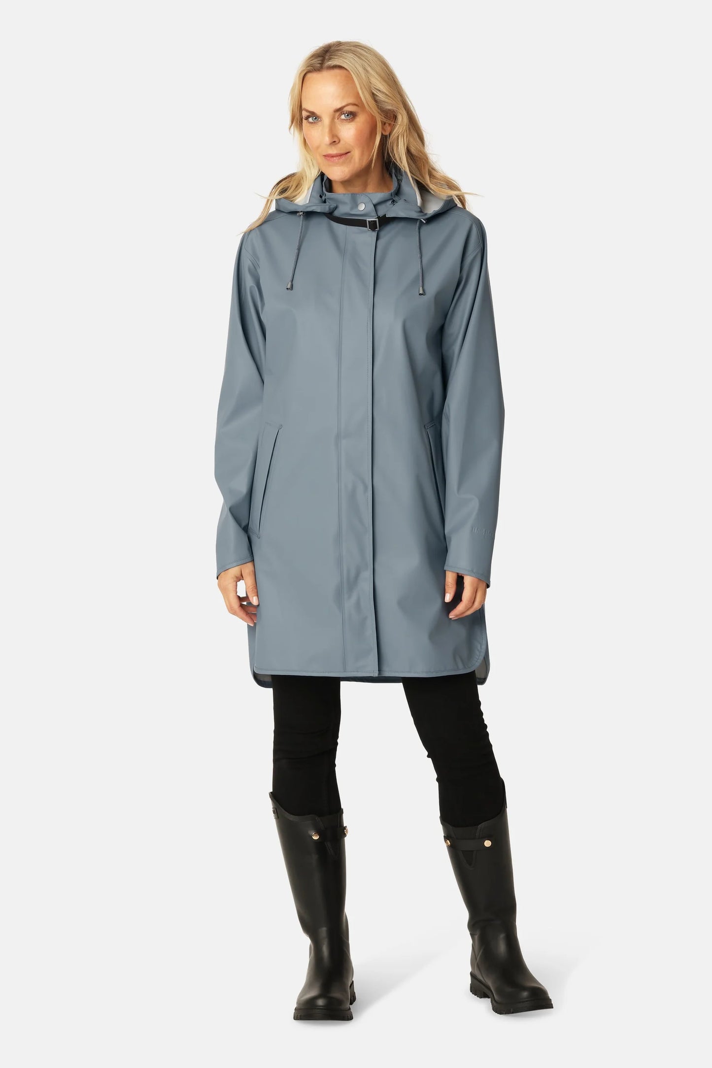 Ilse Jacobsen Grey Blue Raincoat