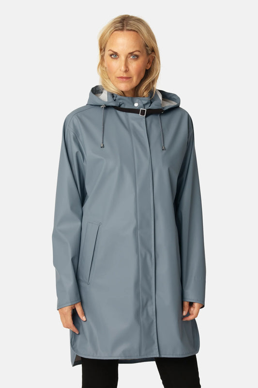 Ilse Jacobsen Grey Blue Raincoat