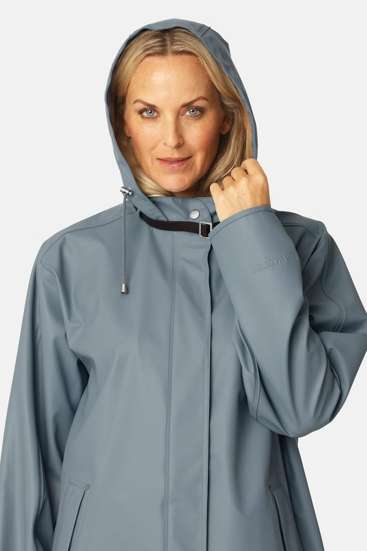 Ilse Jacobsen Grey Blue Raincoat