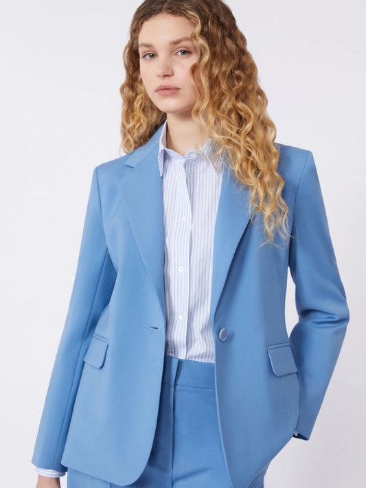 Weekend MaxMara Stretch Wool Blazer  Blue   WKDLAMINE