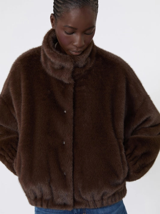 Weekend Maxmara Faux Fur Jacket   WKDANEMONE