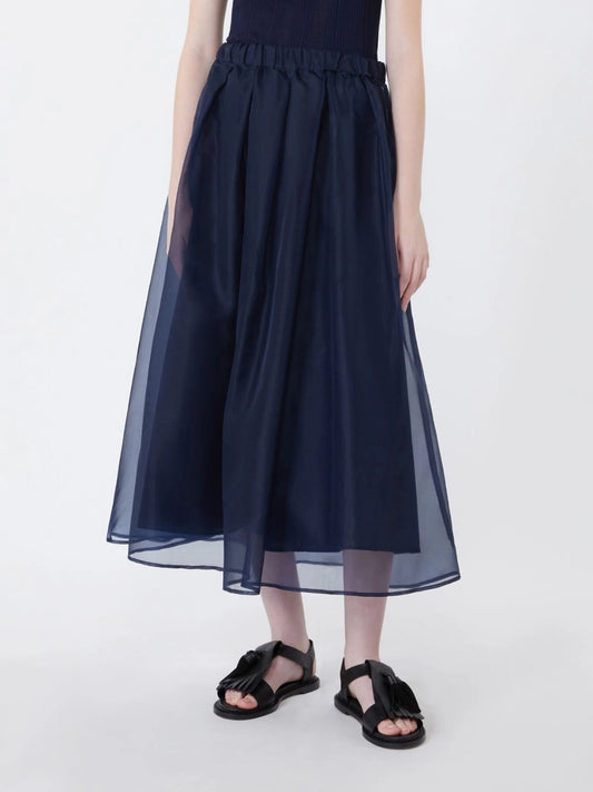 Weekend MaxMara Pleated Silk Organza Skirt