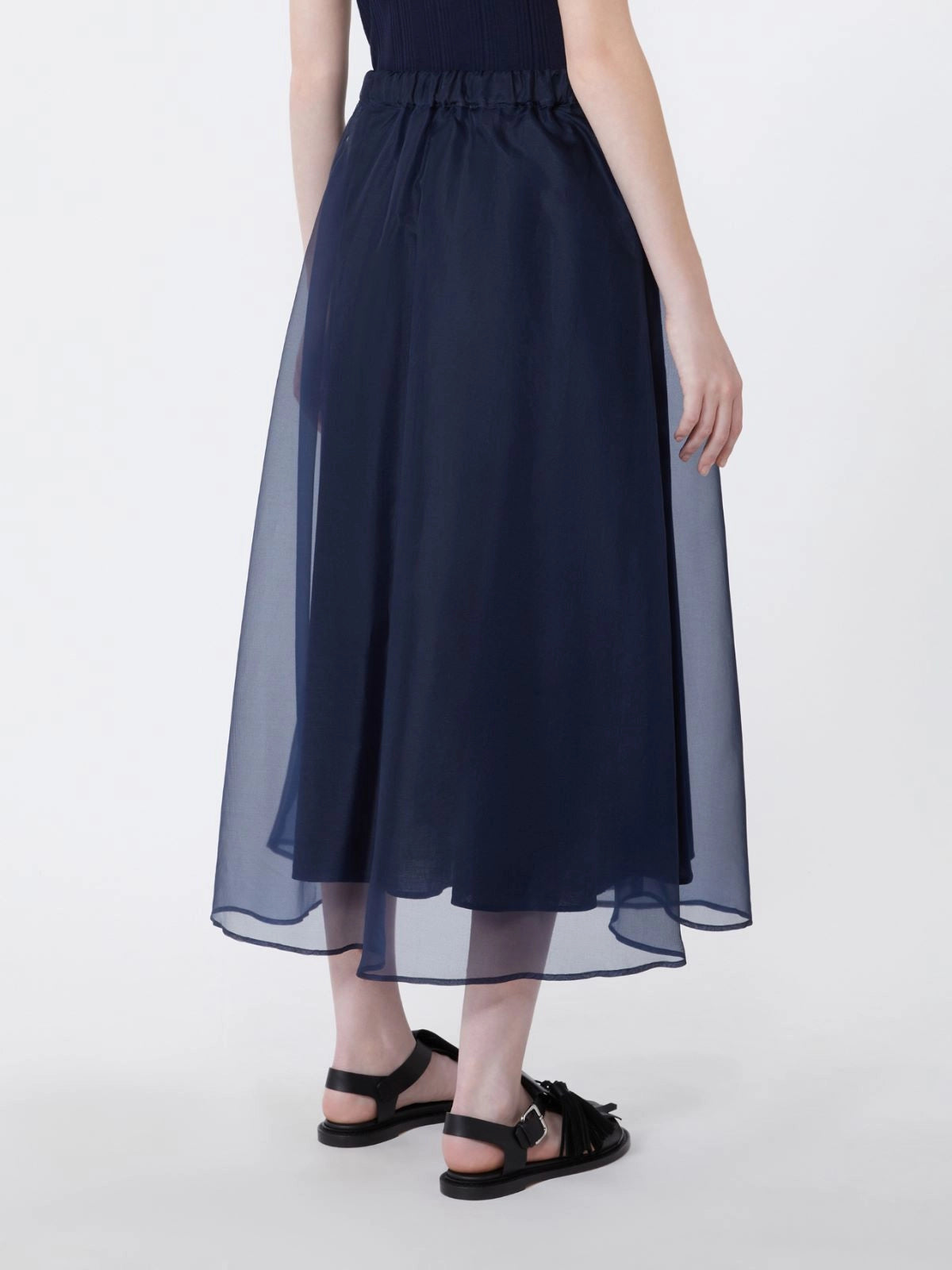 Weekend MaxMara Pleated Silk Organza Skirt