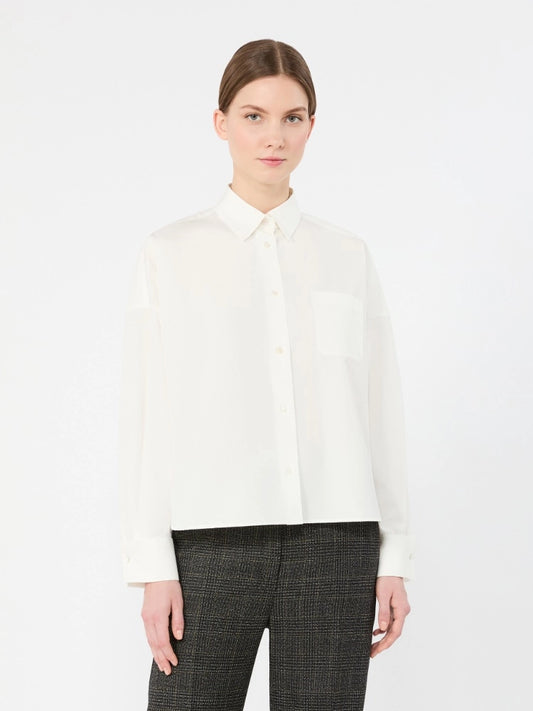 Weekend MaxMara Cotton Poplin Shirt  WKDOVATTA White