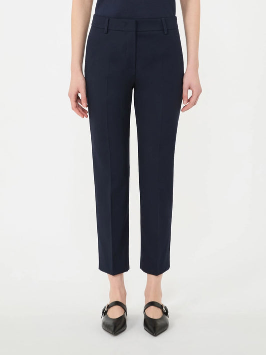 Weekend Maxmara WKDDVITE Cotton Trousers  Navy