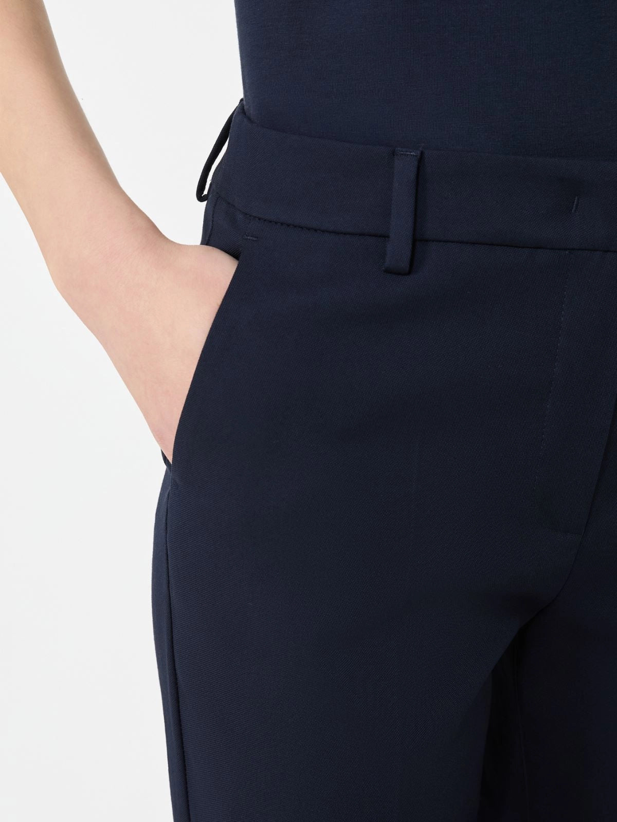 Weekend Maxmara WKDDVITE Cotton Trousers  Navy