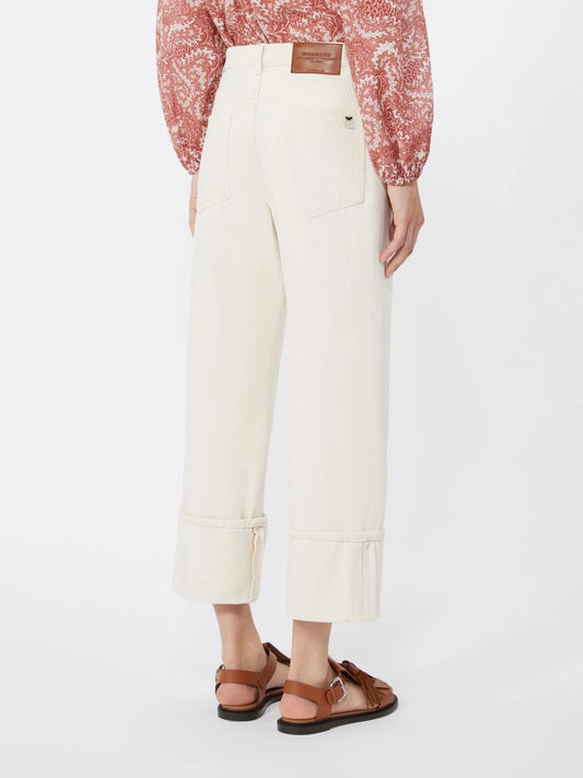 Weekend MaxMara Cotton Bull Trousers with Turn-Ups  WKDGESTO