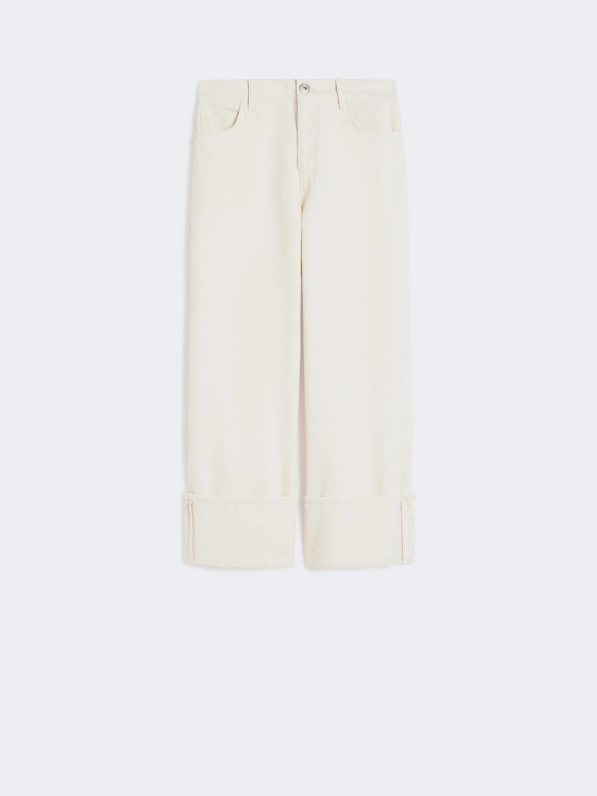 Weekend MaxMara Cotton Bull Trousers with Turn-Ups  WKDGESTO