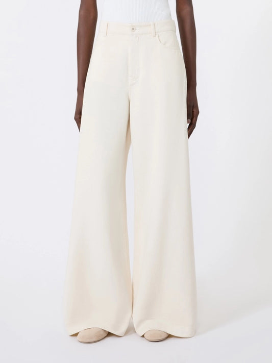 Weekend Maxmara Wide Cream Denim jeans  WKDCANNETI