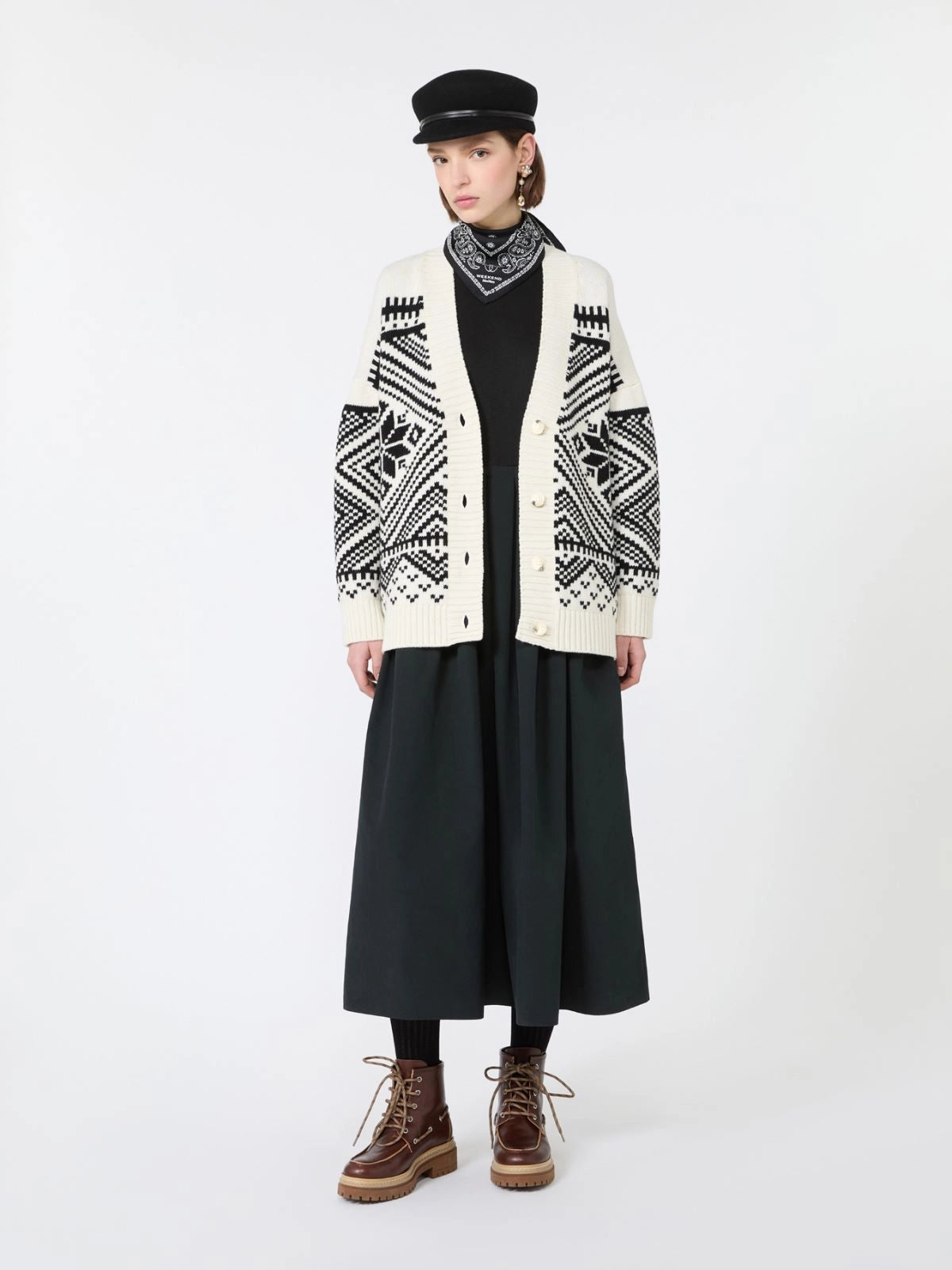 Weekend MaxMara Jacquard Wool Cardigan  WKDBELGIO