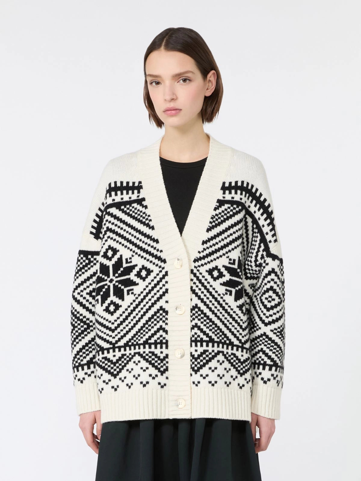 Weekend MaxMara Jacquard Wool Cardigan  WKDBELGIO