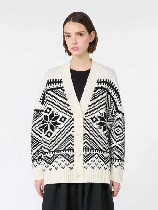 Weekend MaxMara Jacquard Wool Cardigan  WKDBELGIO