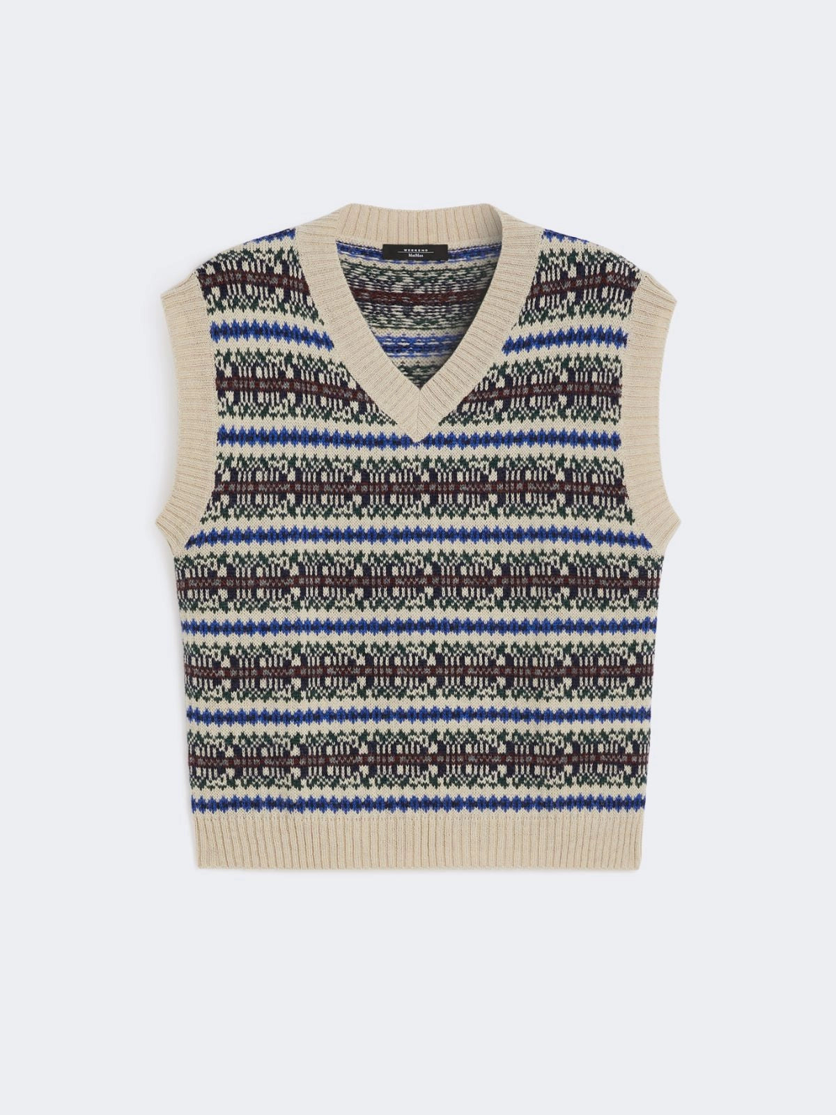 Weekend MaxMara Wool and Alpaca Jacquard Gilet   Fleres