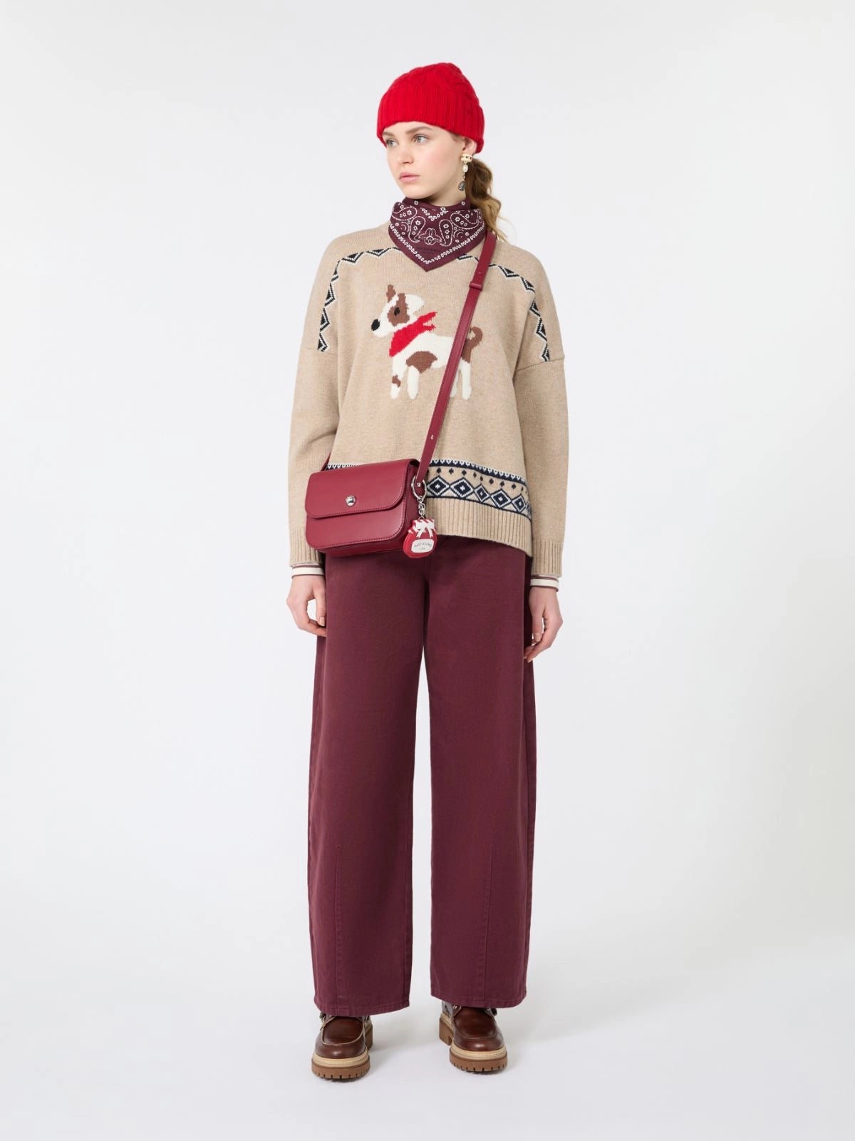 Weekend MaxMara Loose Dog Print Jumper  WKDPAVIDI
