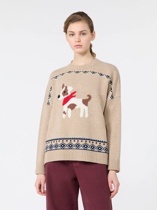 Weekend MaxMara Loose Dog Print Jumper  WKDPAVIDI