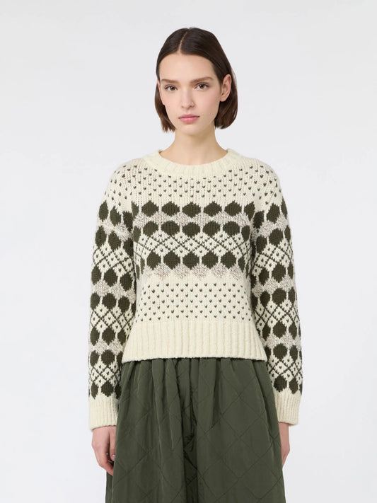 Weekend MaxMara Jacquard Khaki Jumper   WKDRANCH