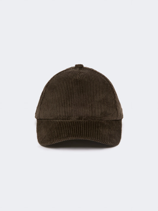 Weekend Maxmara Velvet Cordoroy Baseball Cap  Brown  WKARAGNO