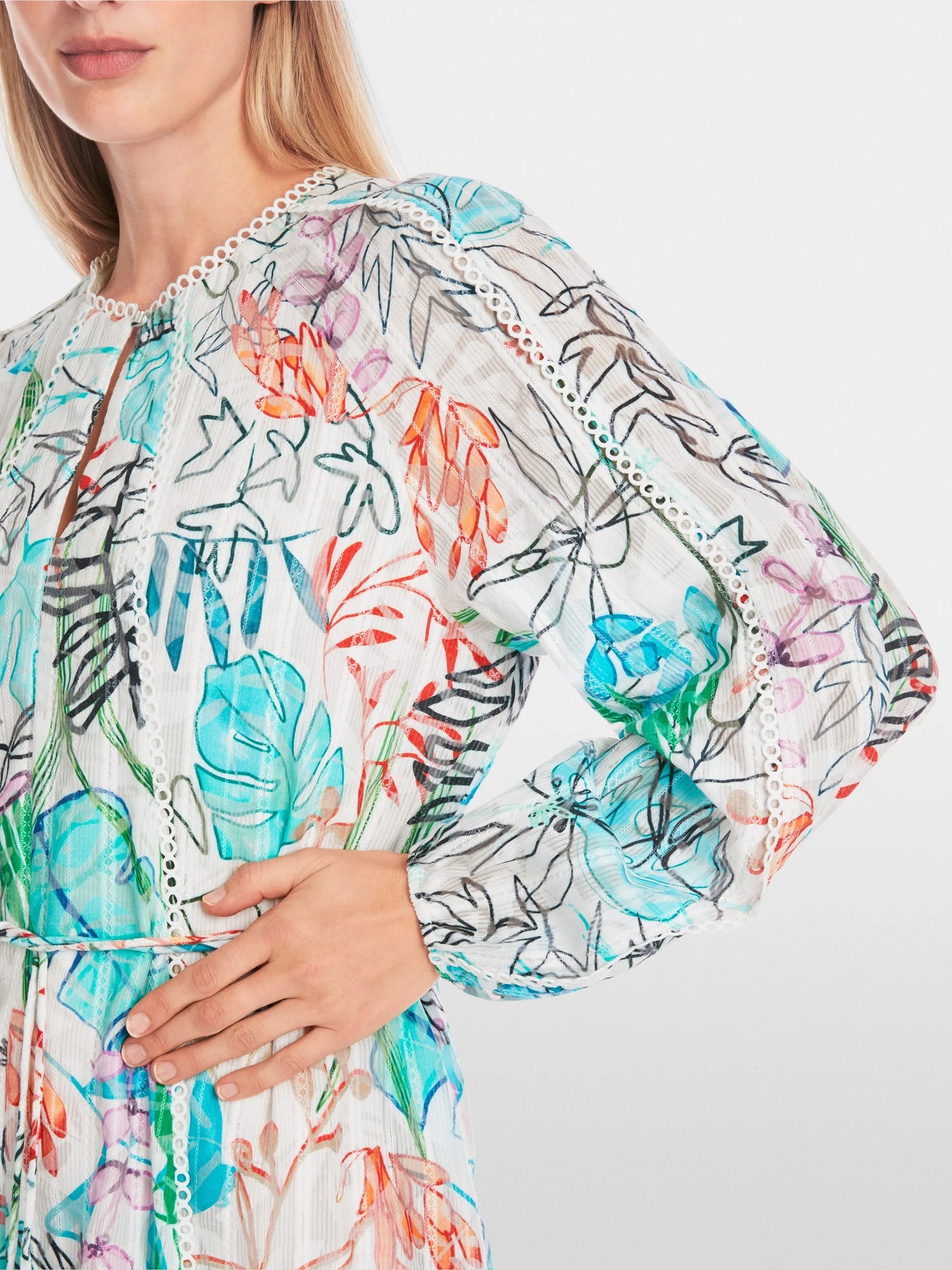 Marc Cain leaf motif short dress   YC 21.39 W74