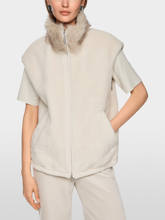 Marc Cain Waistcoat with Faux Fur