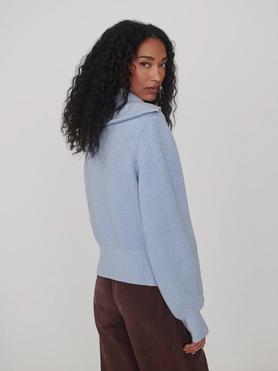 Varley - Maura Half-Zip Rib Knit Kentucky Blue