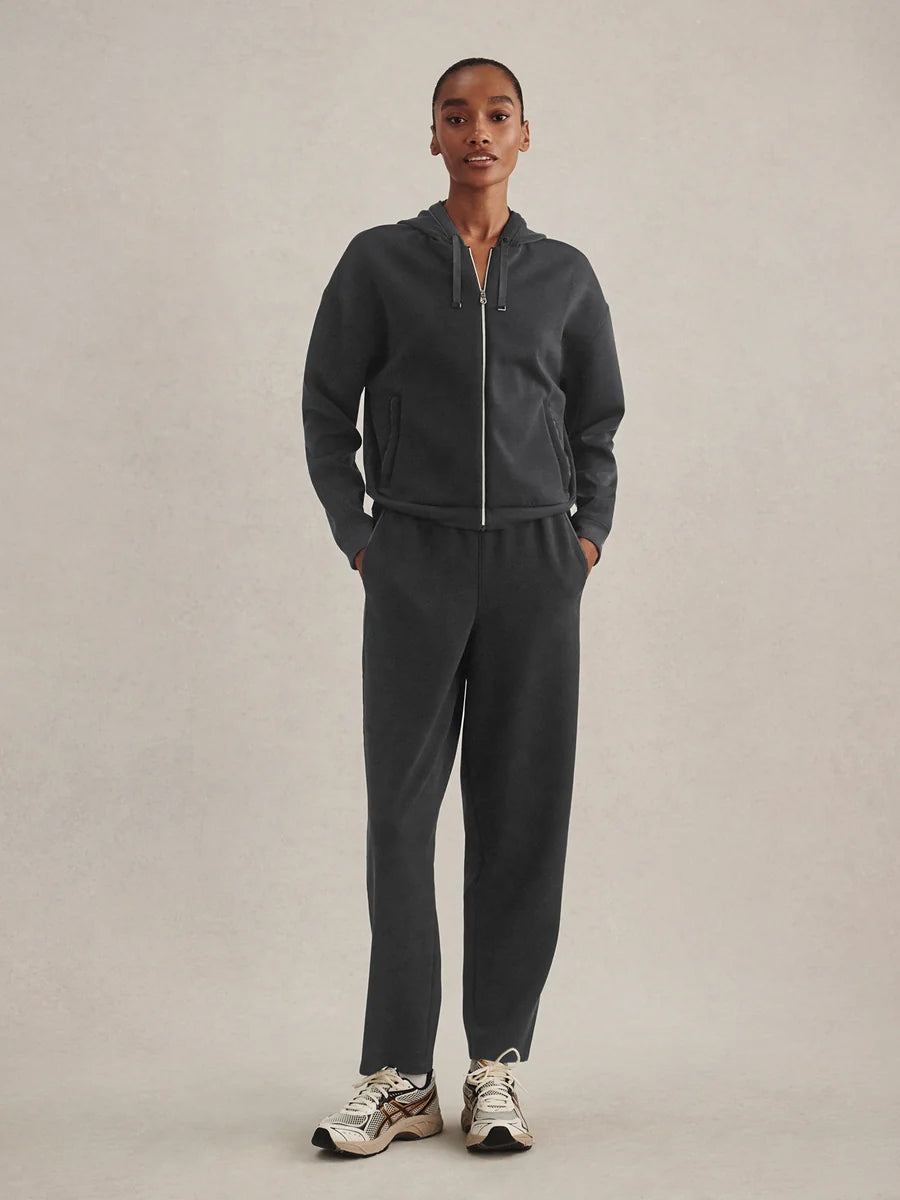 Varley Jorgie Zip-Through Hoodie - Slate Black VAR03567