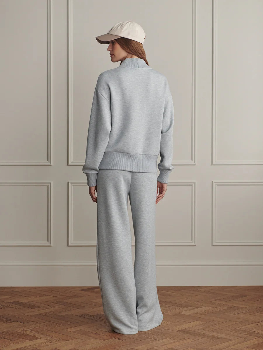 Varley - Sally Half-Zip Sweat Blue Green Marl