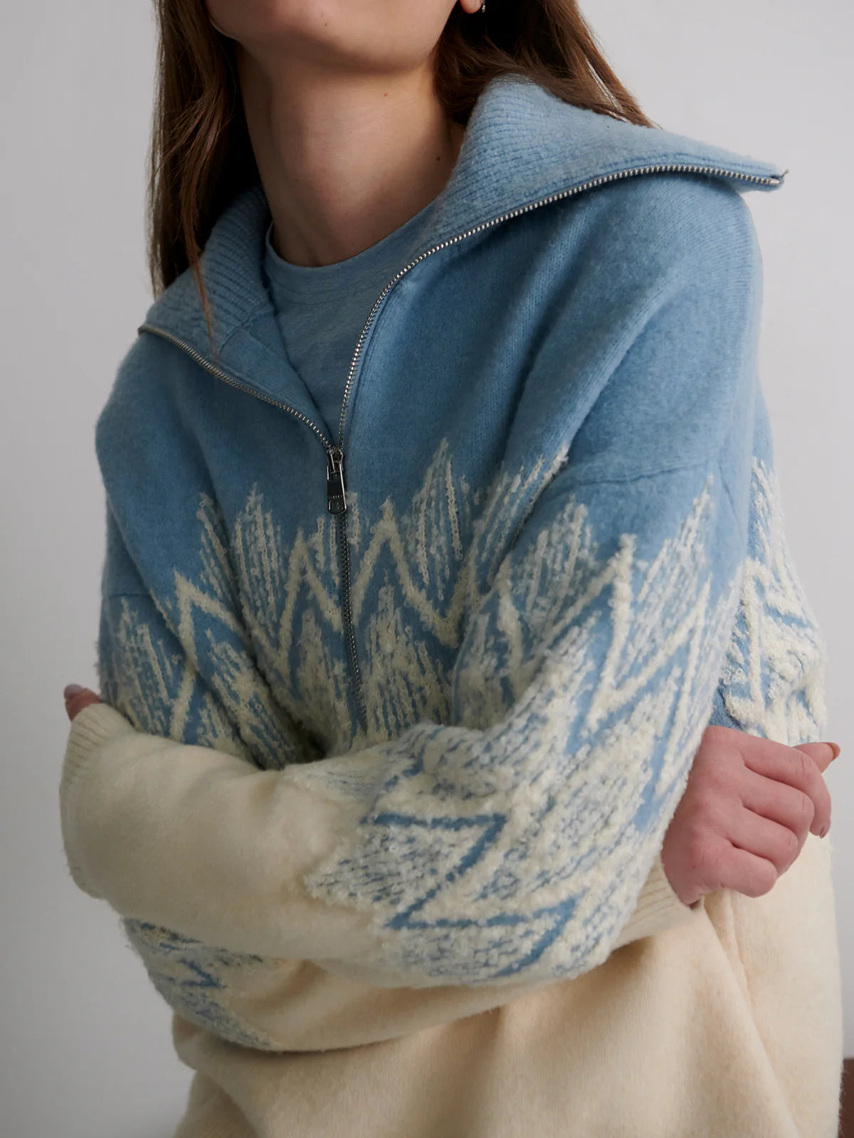 Varley Hedda Fair Isle Half-Zip