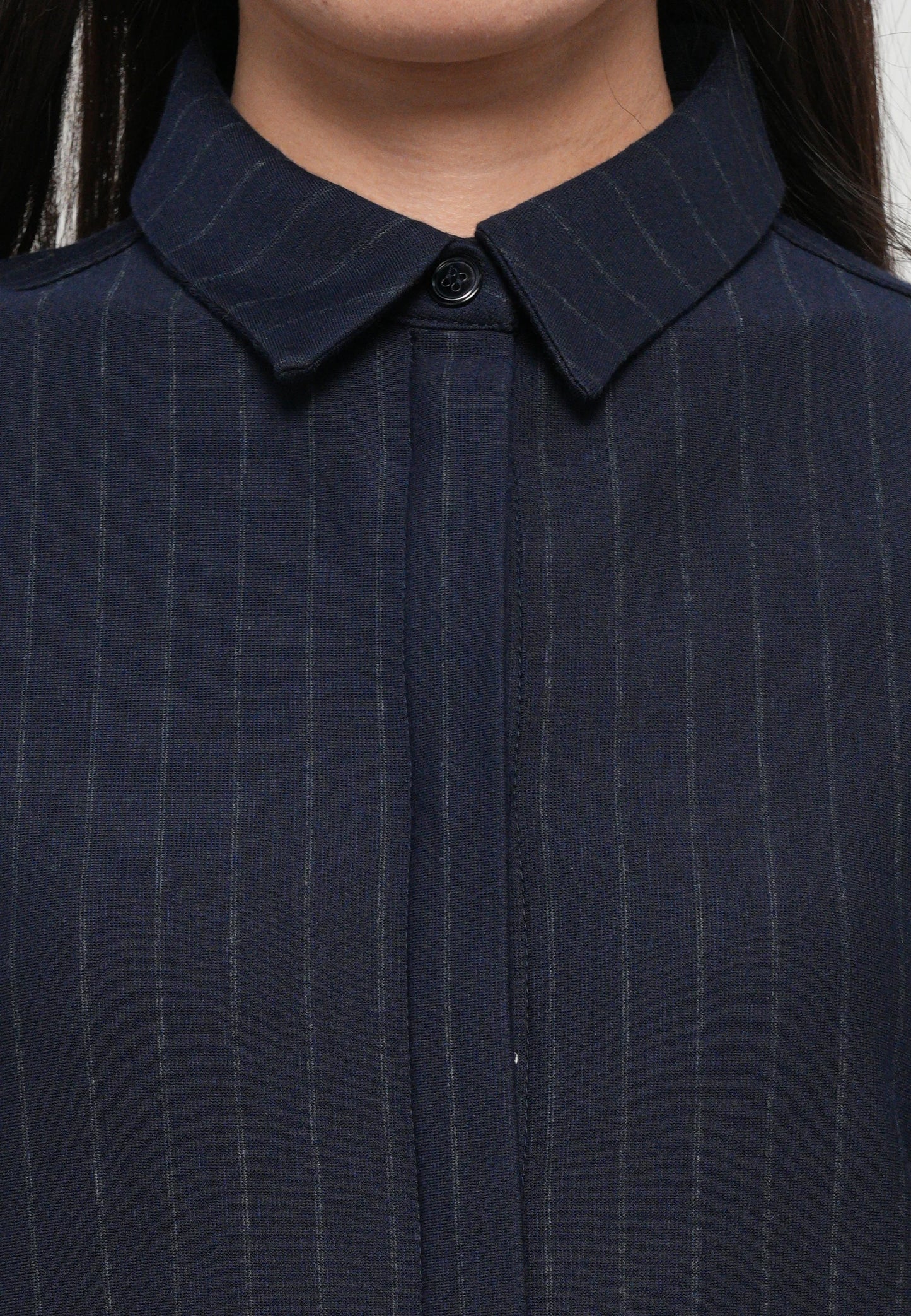 MM MaxMara Domizia Navy Shirt Dress