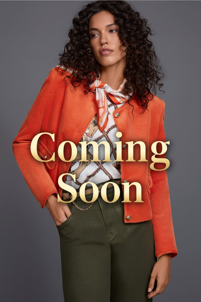 Coming Soon - Marc Cain Orange Ribbed Cardigan