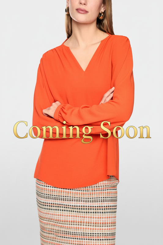 Coming Soon - Marc Cain Orange V-Neck Blouse