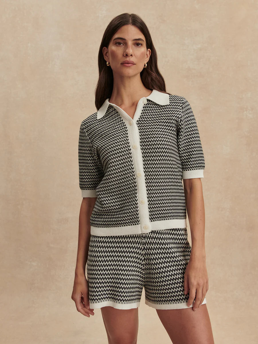 Varley Gaelle Polo Knit Top