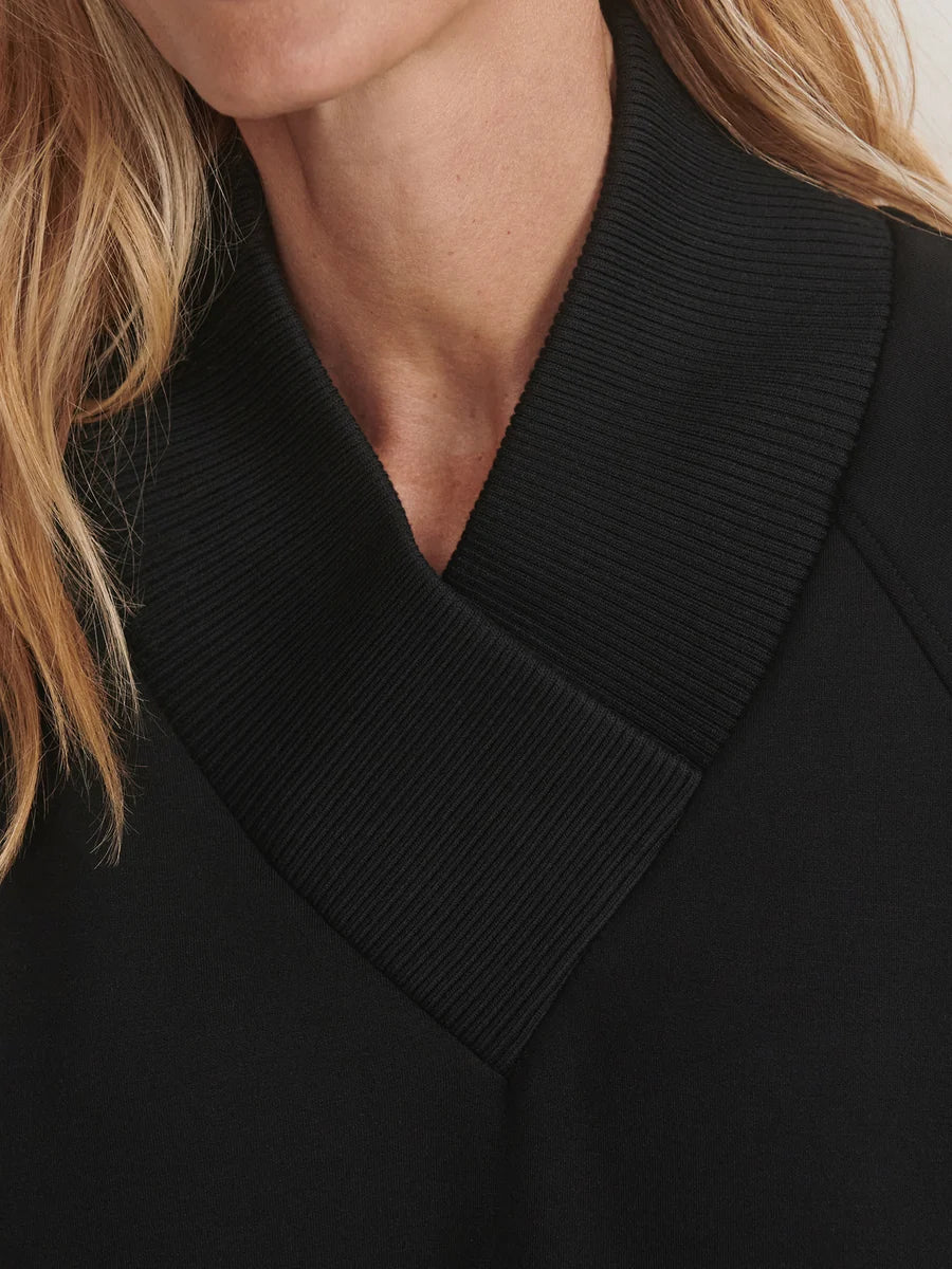 Varley Macie Zip-Hem Sweater - Black VAR03585