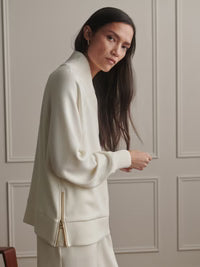 Varley - Macie Zip-Hem Sweater Pristine