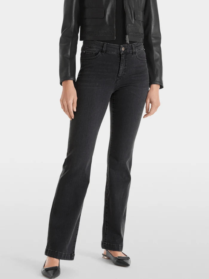Marc Cain Pants Women's FARO Rethink Together Flared Leg Jeans In Dark Grey +P 82.06 D14 Col 880