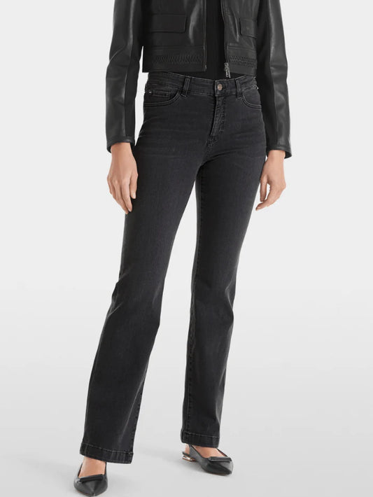 Marc Cain Pants Women's FARO Rethink Together Flared Leg Jeans In Dark Grey +P 82.06 D14 Col 880