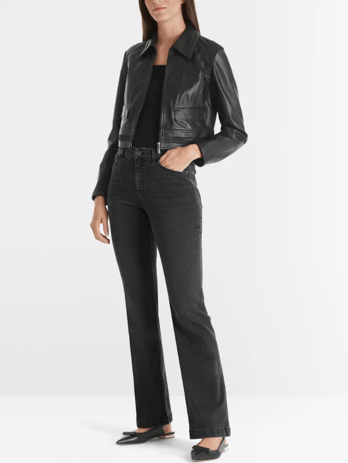 Marc Cain Pants Women's FARO Rethink Together Flared Leg Jeans In Dark Grey +P 82.06 D14 Col 880